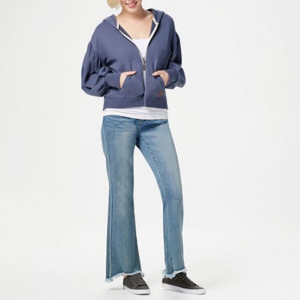 Peace Love World Novelty Sleeve Hoodie  3083 - Picture 2 of 3